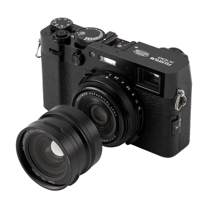 VILTROX 0.8倍 ワイドコンバージョンレンズ FUJIFILM X100専用 広角コンバージョンレンズ 49mm専用設計 富士フイルム X100VI/X100V/X100F 対応 シルバー WCL-X100VI (シルバー, 0.8× ワイド)